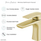 Monaco Single Hole, Single-Handle, Bathroom Faucet in Brushed Gold