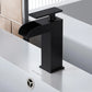 Concorde Single Hole, Single-Handle, Waterfall Bathroom Faucet in Matte Black