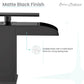 Concorde Single Hole, Single-Handle, Waterfall Bathroom Faucet in Matte Black