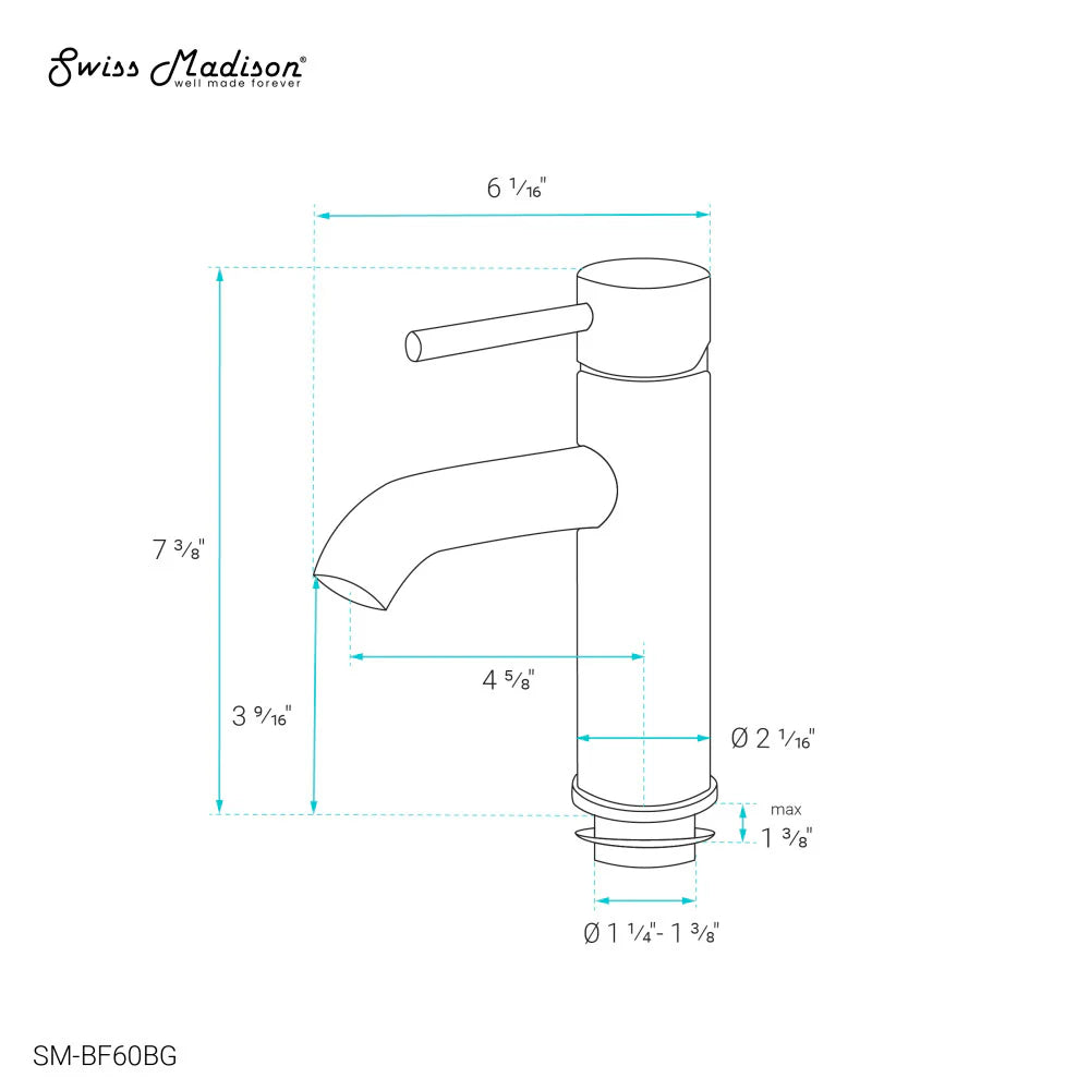 Ivy Single Hole, Single-Handle, Bathroom Faucet in Chrome