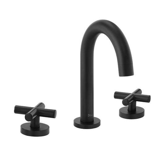 Ivy Courte 8 in. Widespread, Cross Handle, Bathroom Faucet in Matte Black