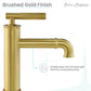 Avallon Single Hole, Single-Handle Sleek, Bathroom Faucet in Brushed Gold