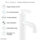 Avallon Single Hole, Single-Handle Sleek, Bathroom Faucet in Matte White