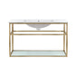 Pierre 36 Single, Open Shelf, Gold Metal Frame Bathroom Vanity