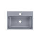 Claire 20" Rectangle Ceramic Vessel Sink in Matte Grey