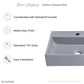 Claire 20" Rectangle Ceramic Vessel Sink in Matte Grey