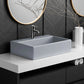 Claire 20" Rectangle Ceramic Vessel Sink in Matte Grey