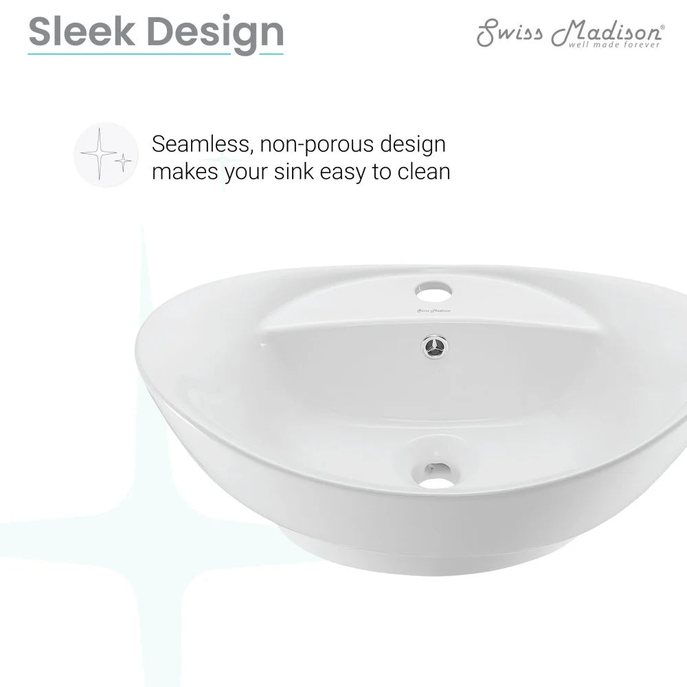 Ivy 23 Oval Ceramic Vessel Sink