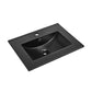 24" Ceramic Vanity Top with Single Faucet Hole in Matte Black