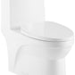 ADA COMPLIANT ONE PIECE OVAL TOILET WITH SOFT CLOSING SEAT AND DUAL FLUSH HEIGHT 27 4/5"