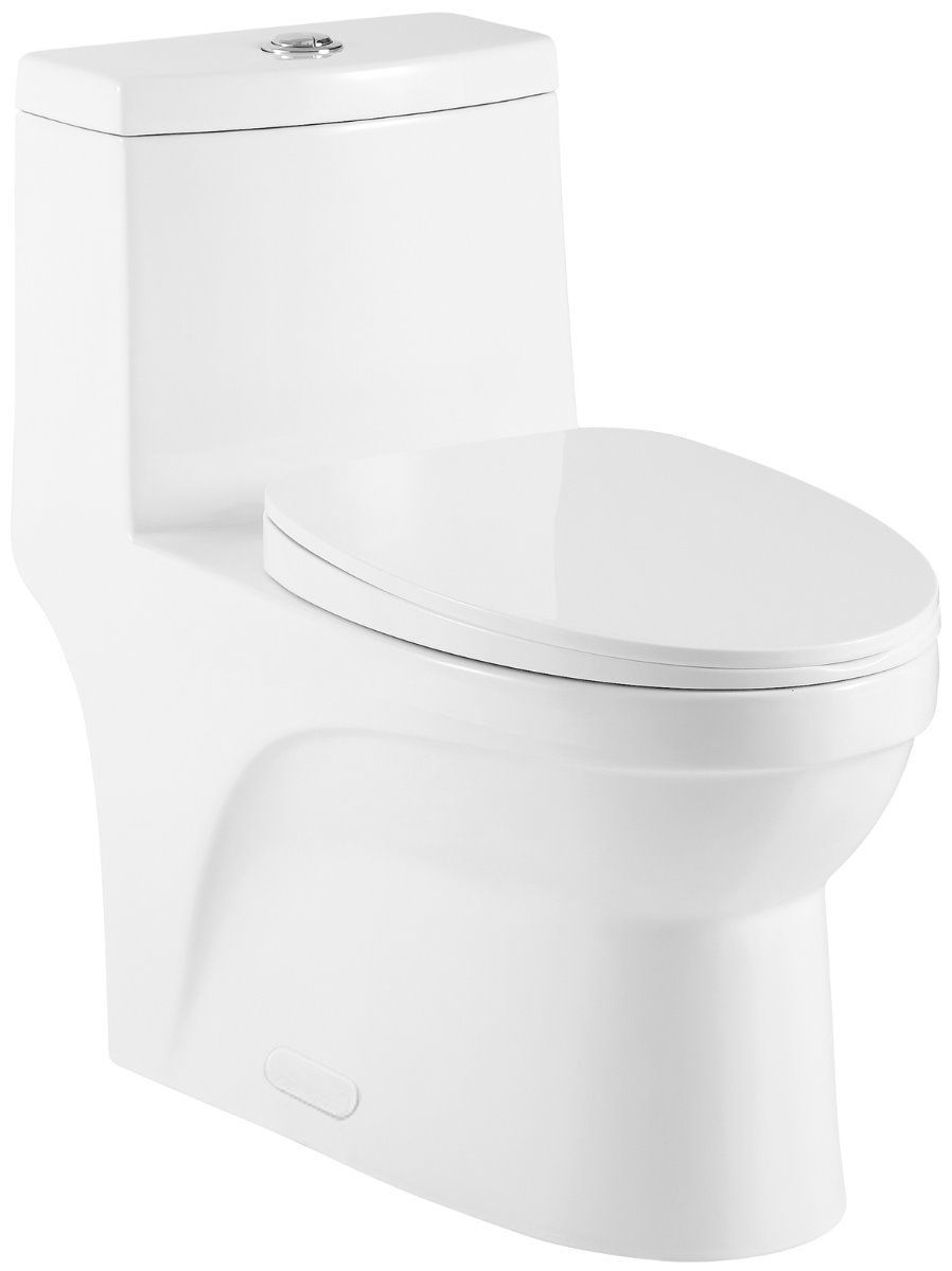 ADA COMPLIANT ONE PIECE OVAL TOILET WITH SOFT CLOSING SEAT AND DUAL FLUSH HEIGHT 27 4/5"