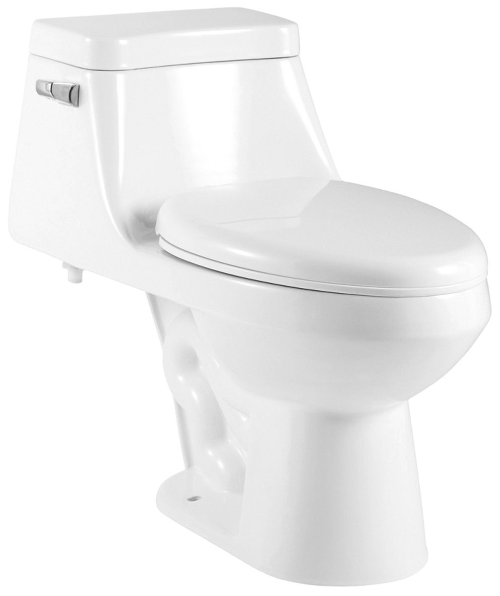 ONE PIECE OVAL TOILET WITH SOFT CLOSING SEAT HEIGHT 26"