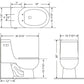 ONE PIECE OVAL TOILET WITH SOFT CLOSING SEAT HEIGHT 26"