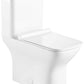 ONE PIECE SQUARE TOILET WITH SOFT CLOSING SEAT AND DUAL FLUSH HEIGHT 29 9/10"